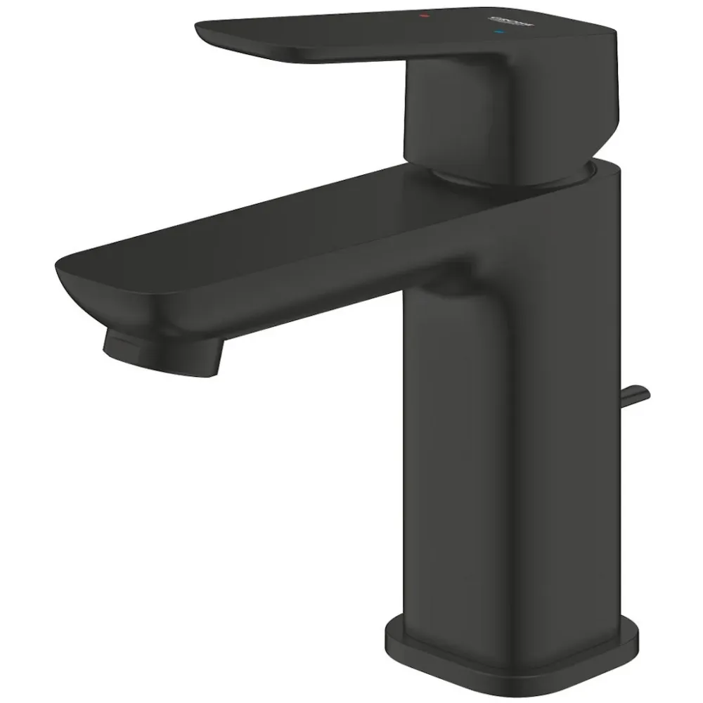 Baterie lavoar Grohe Cubeo, cu ventil pop-up, marime S, negru mat