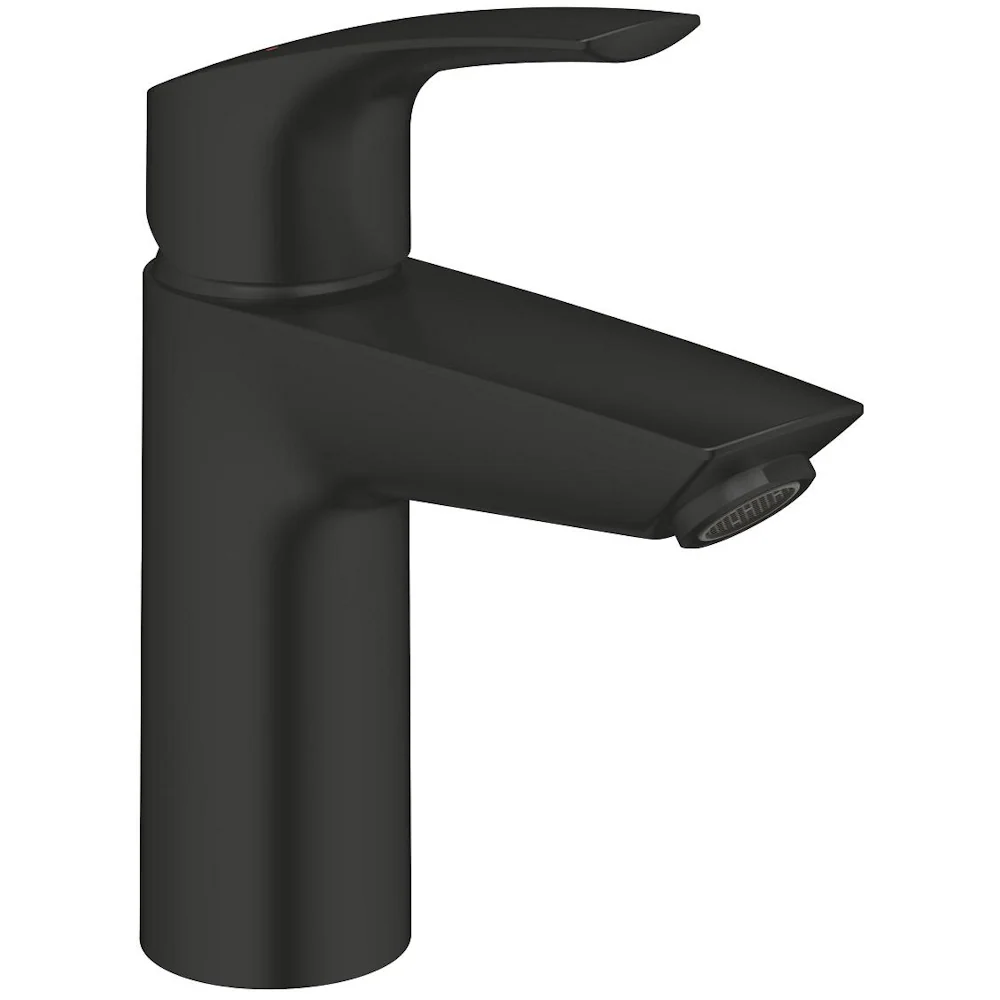 Baterie lavoar Grohe Eurosmart cu ventil click-clack, marime S, negru mat