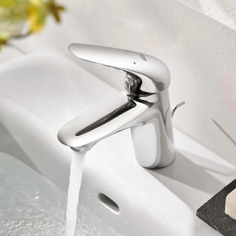 Baterie lavoar Grohe Eurostyle, cu ventil pop-up, marime S, maner plin