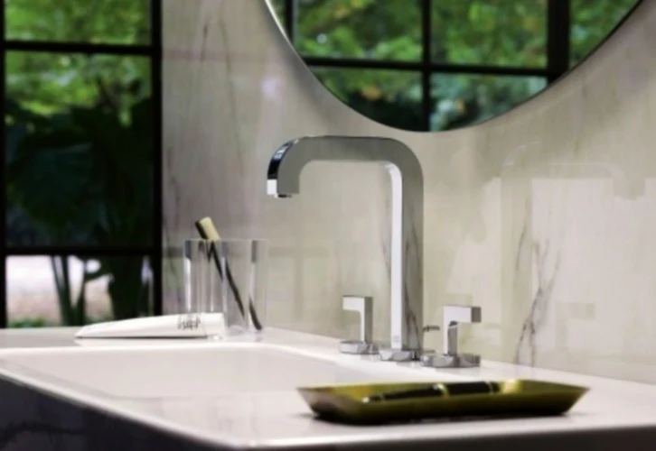 Baterie lavoar Hansgrohe Axor Citterio 170, dubla comanda, cu ventil pop-up, manere tip L