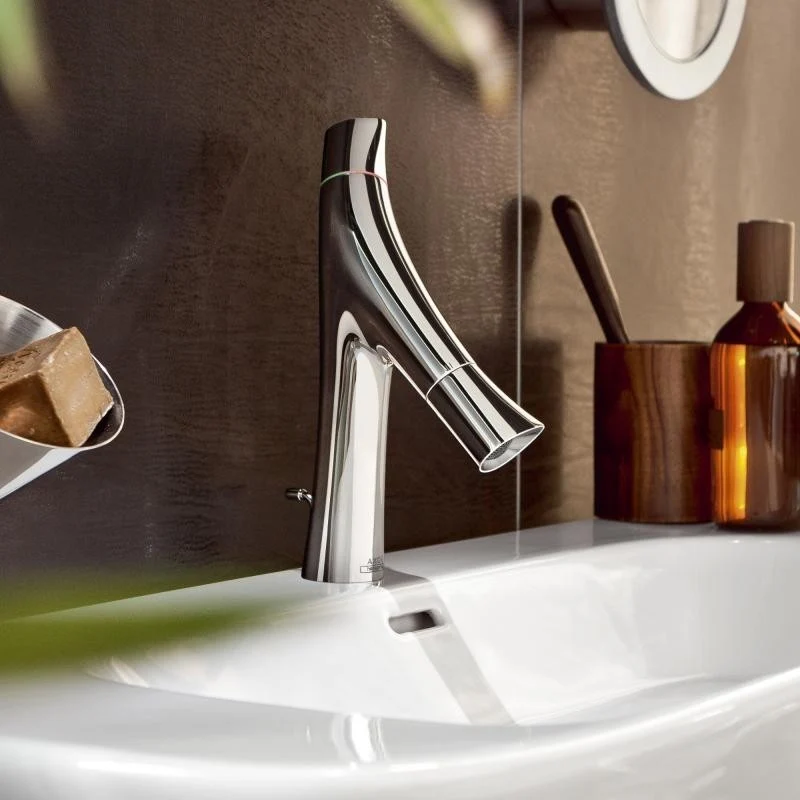 Baterie lavoar Hansgrohe Axor Starck Organic 80, dubla comanda, cu ventil pop-up