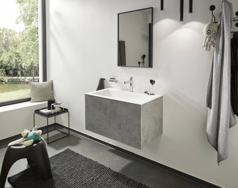Baterie lavoar Hansgrohe Finoris, cu ventil H16 cm
