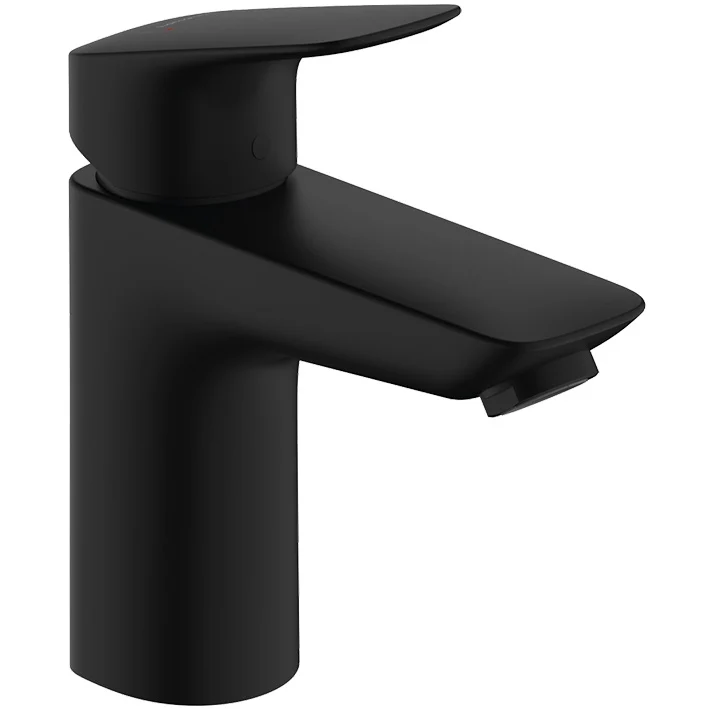 Baterie lavoar Hansgrohe Logis 100, cu ventil pop-up, negru mat