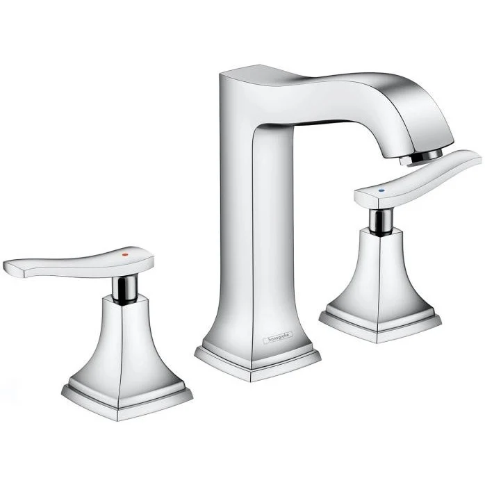 Baterie lavoar Hansgrohe Metropol Classic, dubla comanda, cu preaplin si manare alungite, H20 cm