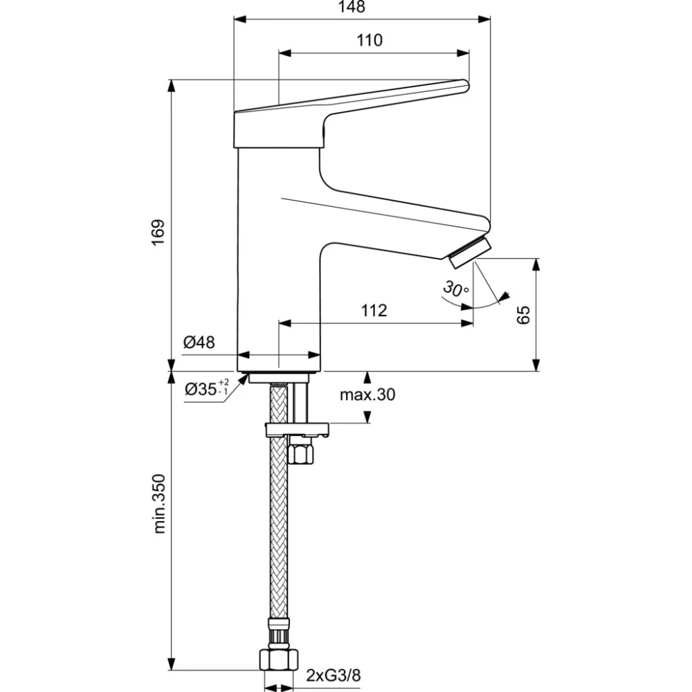 Baterie lavoar Ideal Standard Ceraplus 2, fara ventil