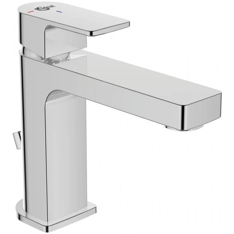 Baterie lavoar Ideal Standard Edge Blue Start, H14 cm, ventil metalic