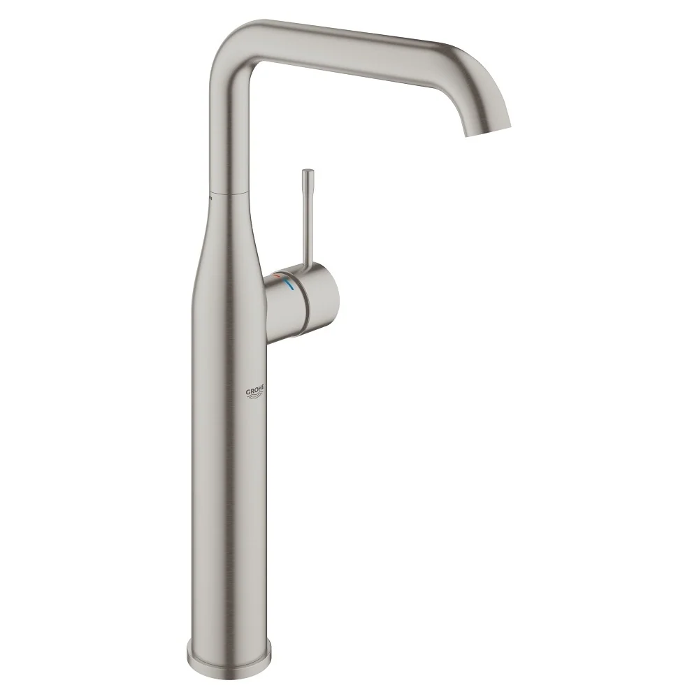Baterie lavoar inalta aspect inox Grohe Essence, marime XL