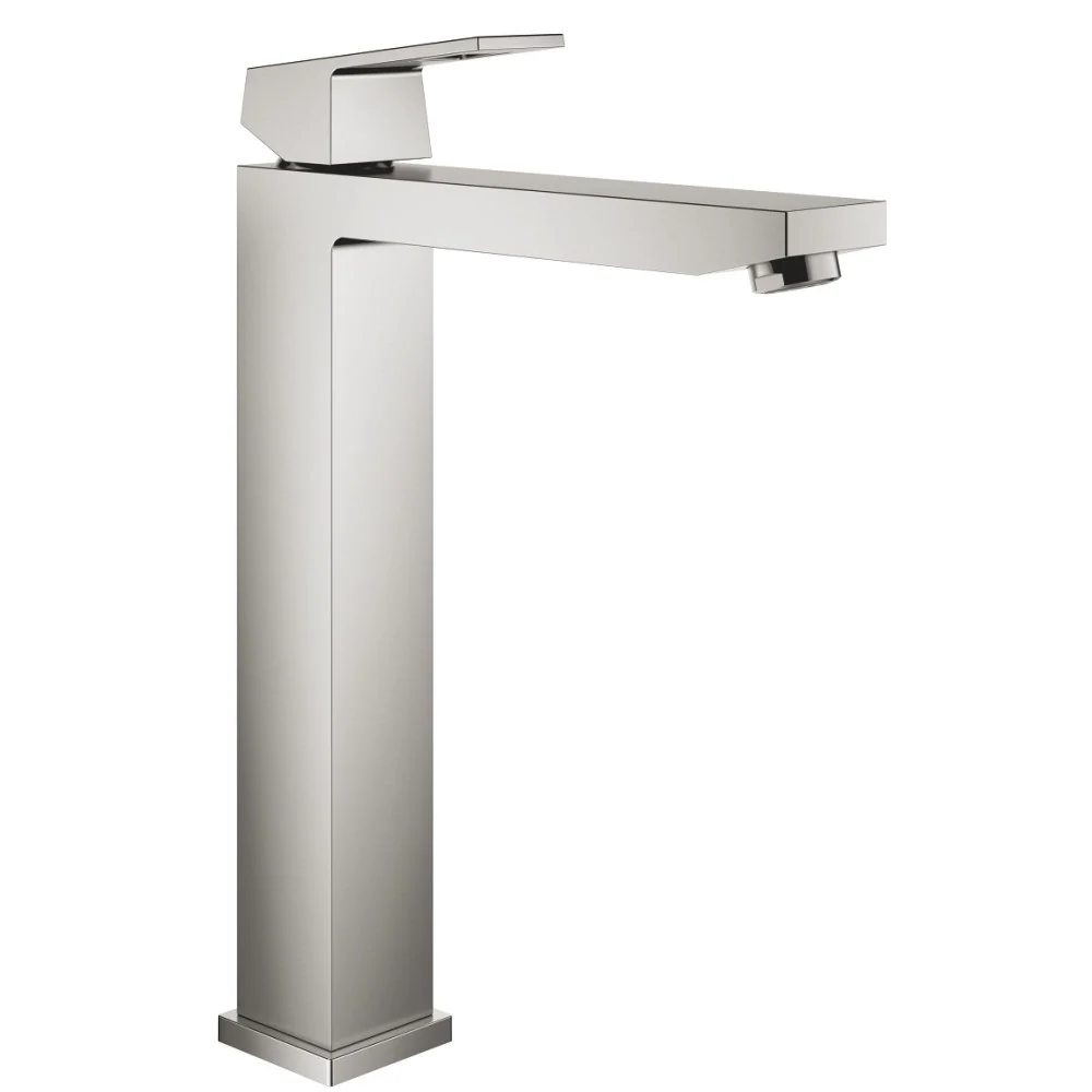 Baterie lavoar inalta aspect inox Grohe Eurocube, fara ventil, marime XL