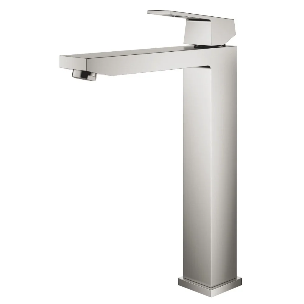 Baterie lavoar inalta aspect inox Grohe Eurocube, fara ventil, marime XL