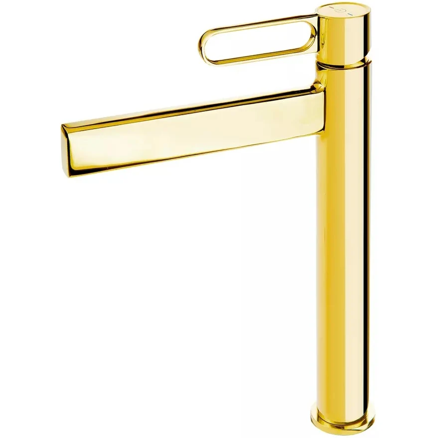 Baterie lavoar inalta aurie FDesign Zaffiro, cu ventil click-clack