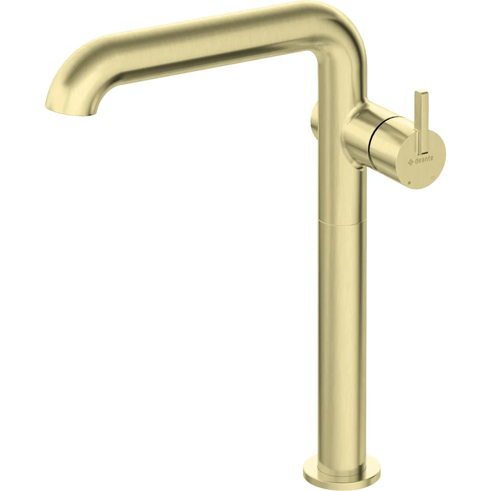 Baterie lavoar inalta auriu periat Deante Silia, H30 cm