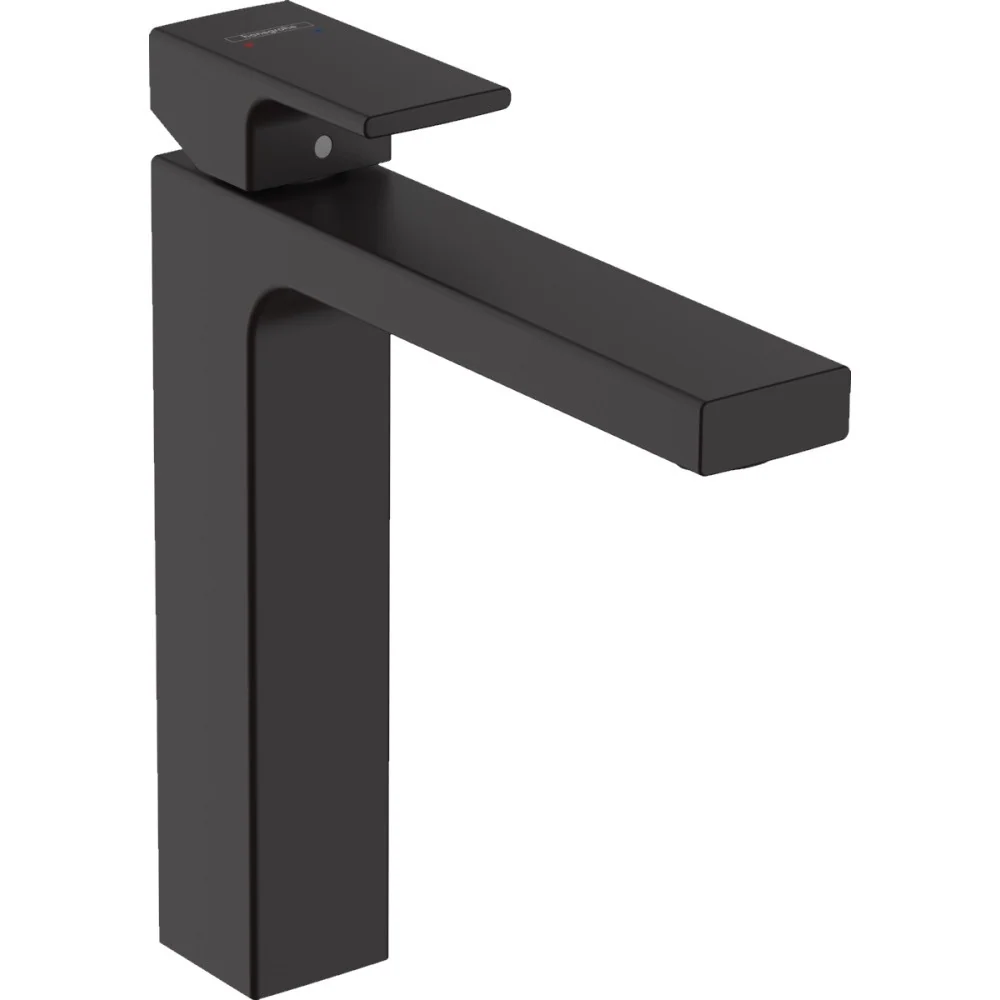 Baterie lavoar inalta neagra mat Hansgrohe Vernis Shape, fara ventil