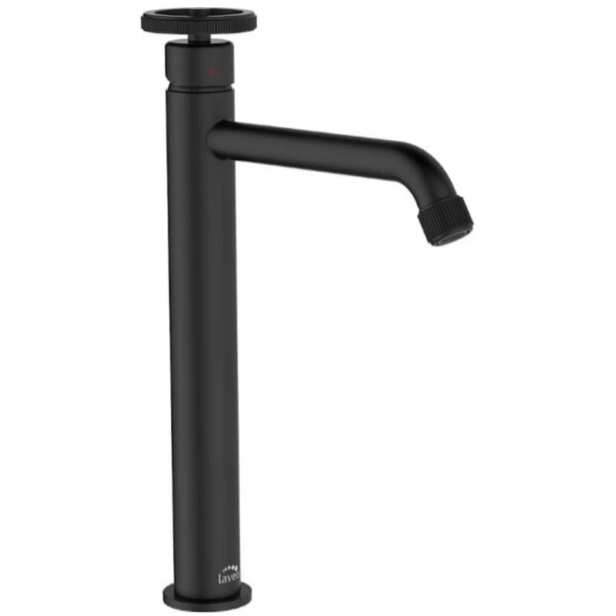 Baterie lavoar inalta neagra mat Laveo Muro, cu ventil click-clack, H32 cm