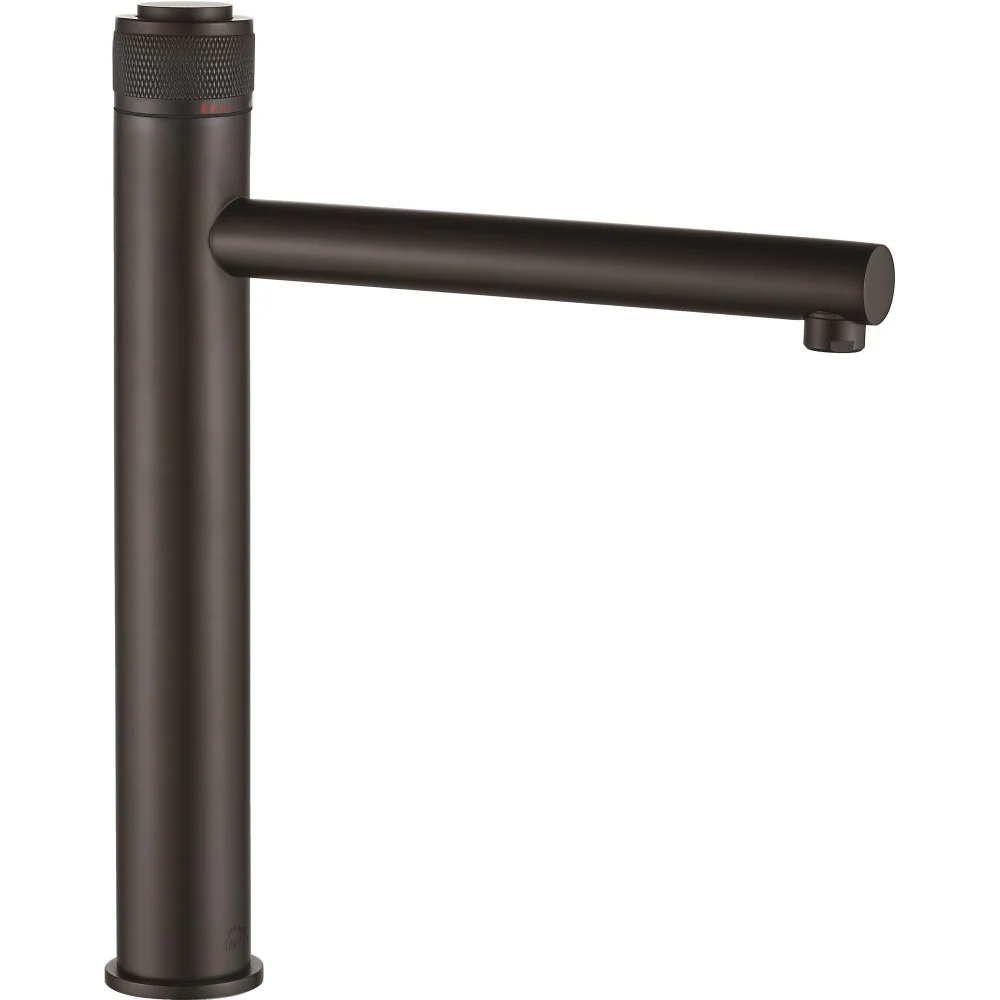 Baterie lavoar inalta neagra mat Laveo Volumo, cu ventil click-clack H31 cm