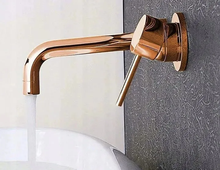 Baterie lavoar incastrabila, Rea Lungo, culoarea cuprului + box