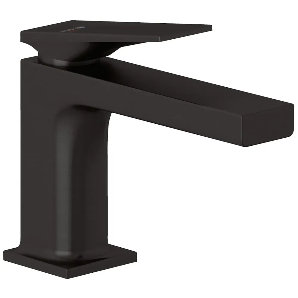 Baterie lavoar Kludi Decus cu ventil click-clack, H13 cm, antracit periat (gunmetal PVD)