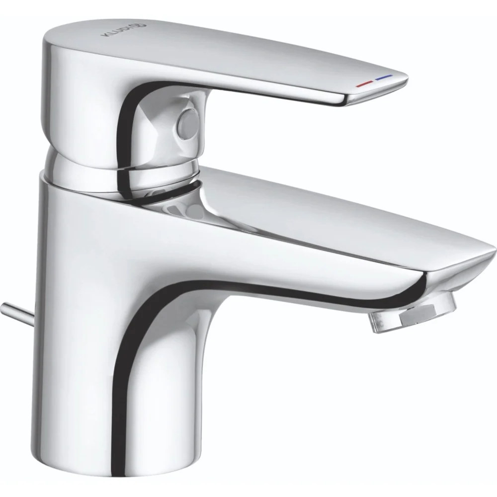 Baterie lavoar Kludi Pure&Solid, H12 cm, ventil pop-up metalic