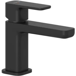 Baterie lavoar Kludi Renon cu ventil click-clack, H13 cm, negru mat