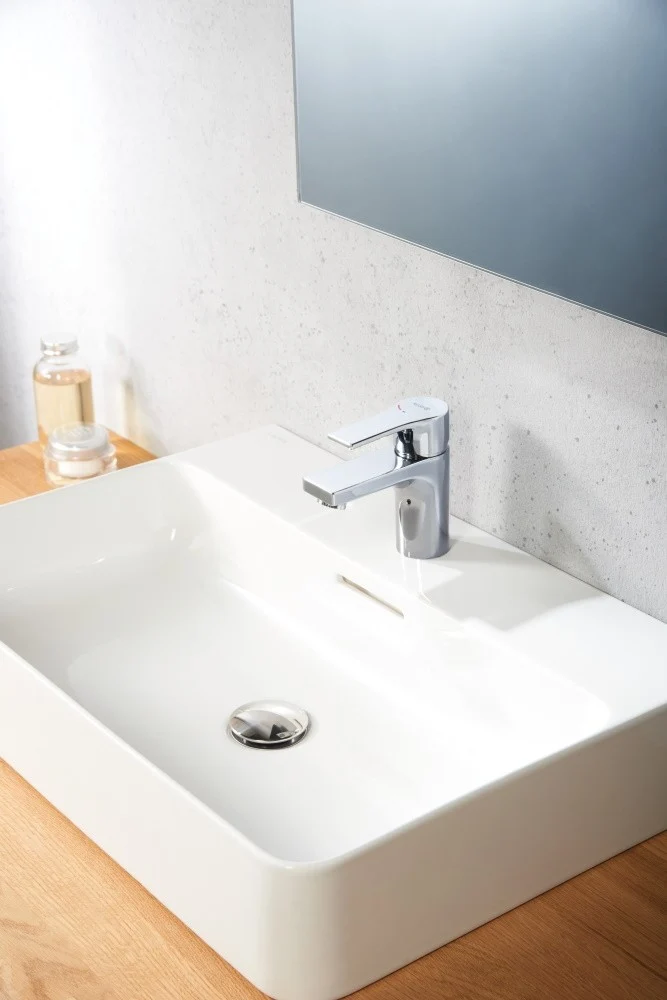 Baterie lavoar Kludi Zenta SL EcoPlus, cu ventil pop-up, H14 cm