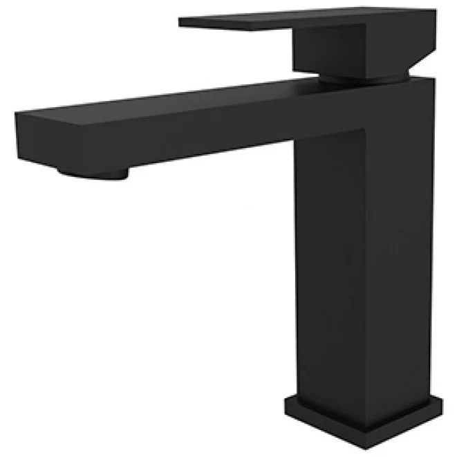 Baterie lavoar neagra mat Besco Varium II, H18 cm