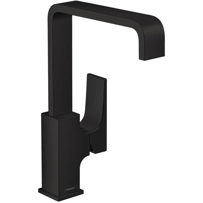 Baterie lavoar neagra mat Hansgrohe Metropol 230, cu ventil click-clack