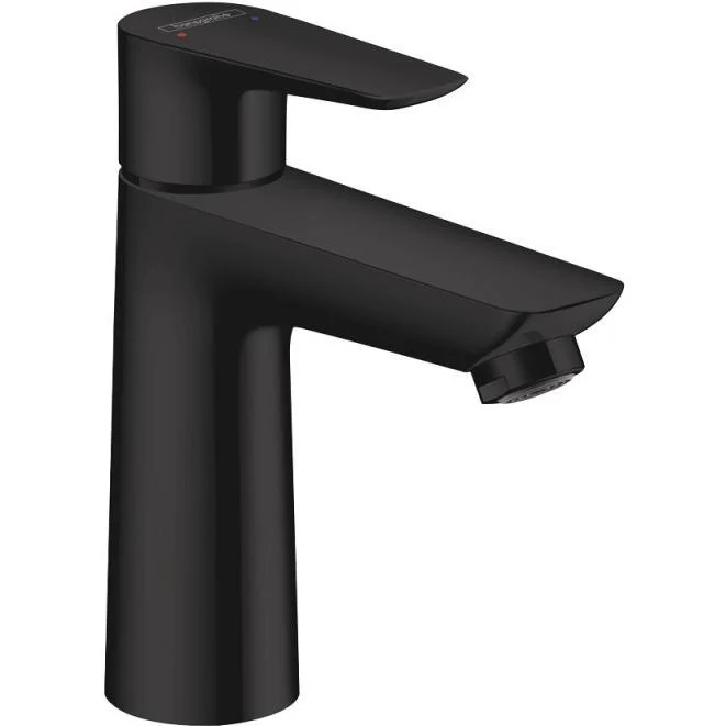 Baterie lavoar neagra mat Hansgrohe Talis E 110 Cold Start, cu ventil pop-up