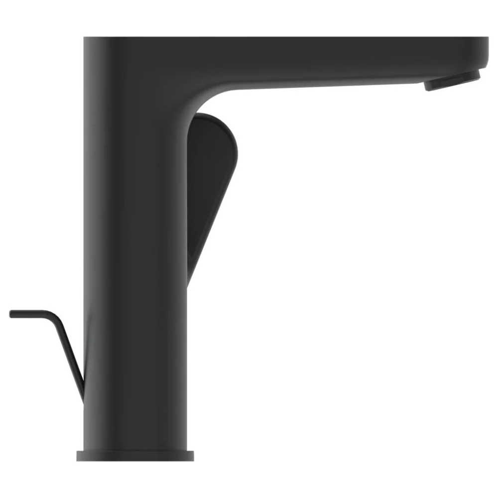 Baterie lavoar neagra mat Ideal Standard Cerafine O, H18 cm, ventil metalic