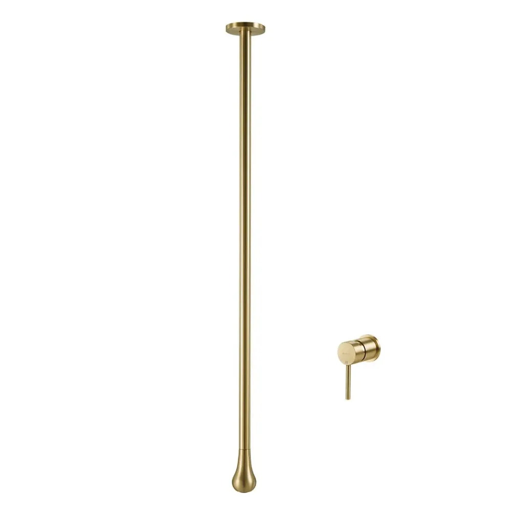 Baterie pentru lavoar Selya, suspendata, auriu, 170 cm, din alama sanitara si otel inoxidabil, Elysium