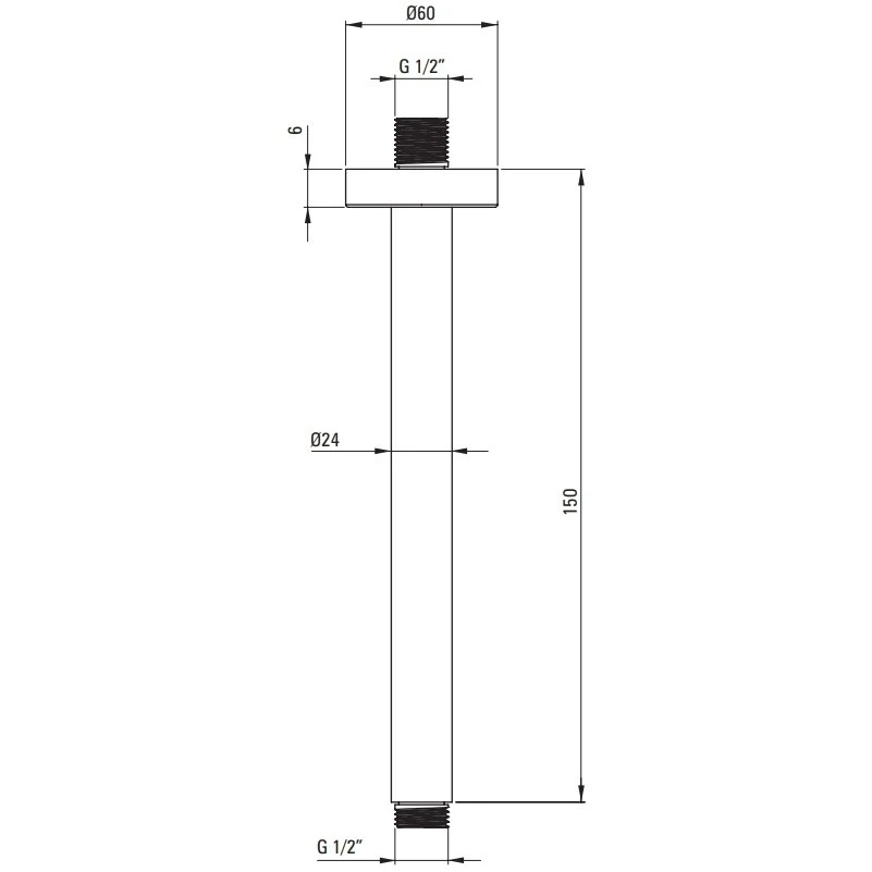 Brat dus fix Deante Cascada, 17 cm, crom