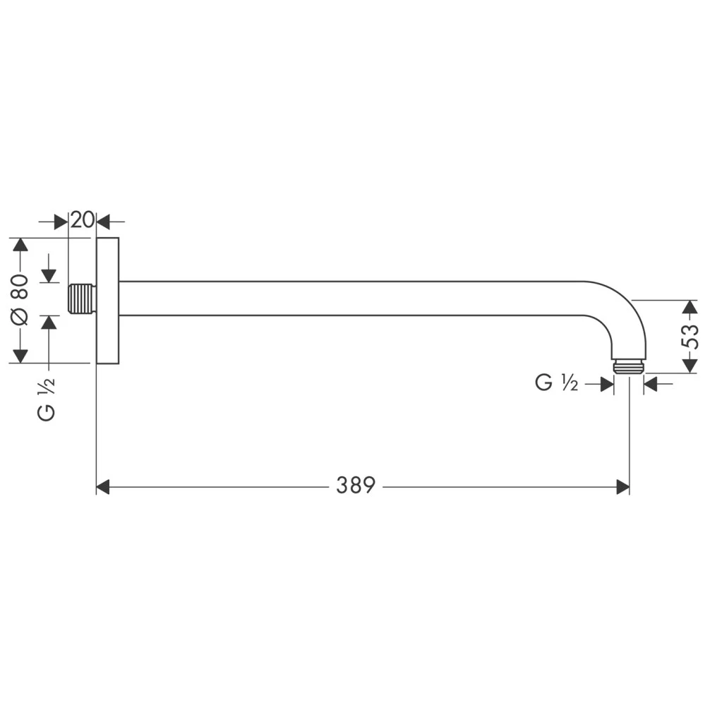 Brat dus fix Hansgrohe 38 cm
