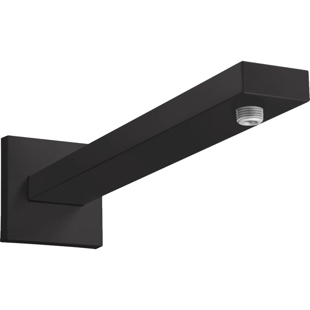 Brat dus fix Hansgrohe patrat 39 cm, negru mat