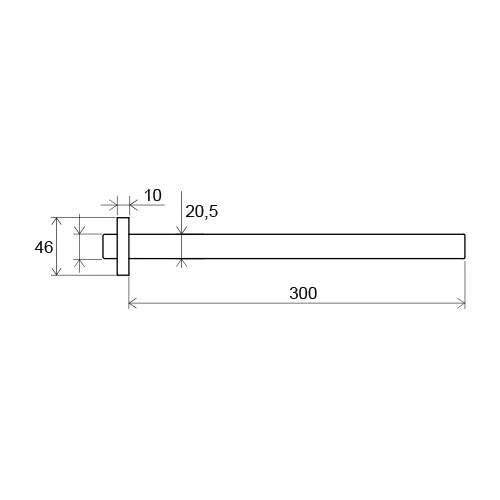 Brat dus fix Ravak montaj pe tavan, 30 cm