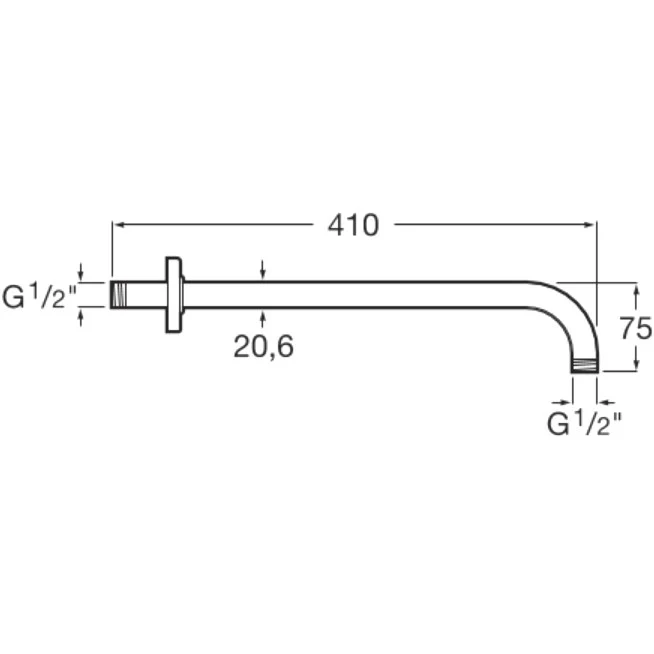 Brat dus fix Roca RainSense, 40 cm