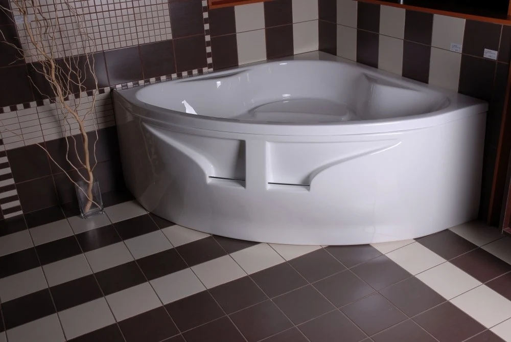 Cada baie pe colt semirotunda Belform Equilibra acril 120x120 cm