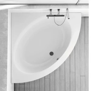 Cada baie de colt semirotunda Ideal Standard Connect Air acril 120x120 cm, set complet