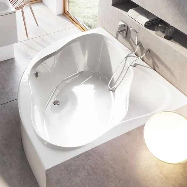 Cada baie pe colt semirotunda Ravak NewDay acril 150x150 cm