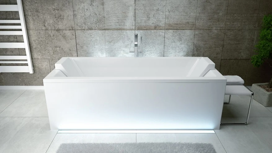 Cada baie dreptunghiulara Besco Quadro acril 175x80 cm