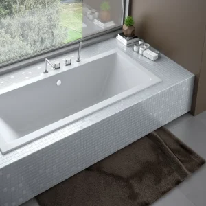 Cada baie dreptunghiulara Besco Quadro Slim acril 180x80 cm