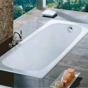 Cada baie dreptunghiulara Roca Contesa otel emailat 150x70 cm