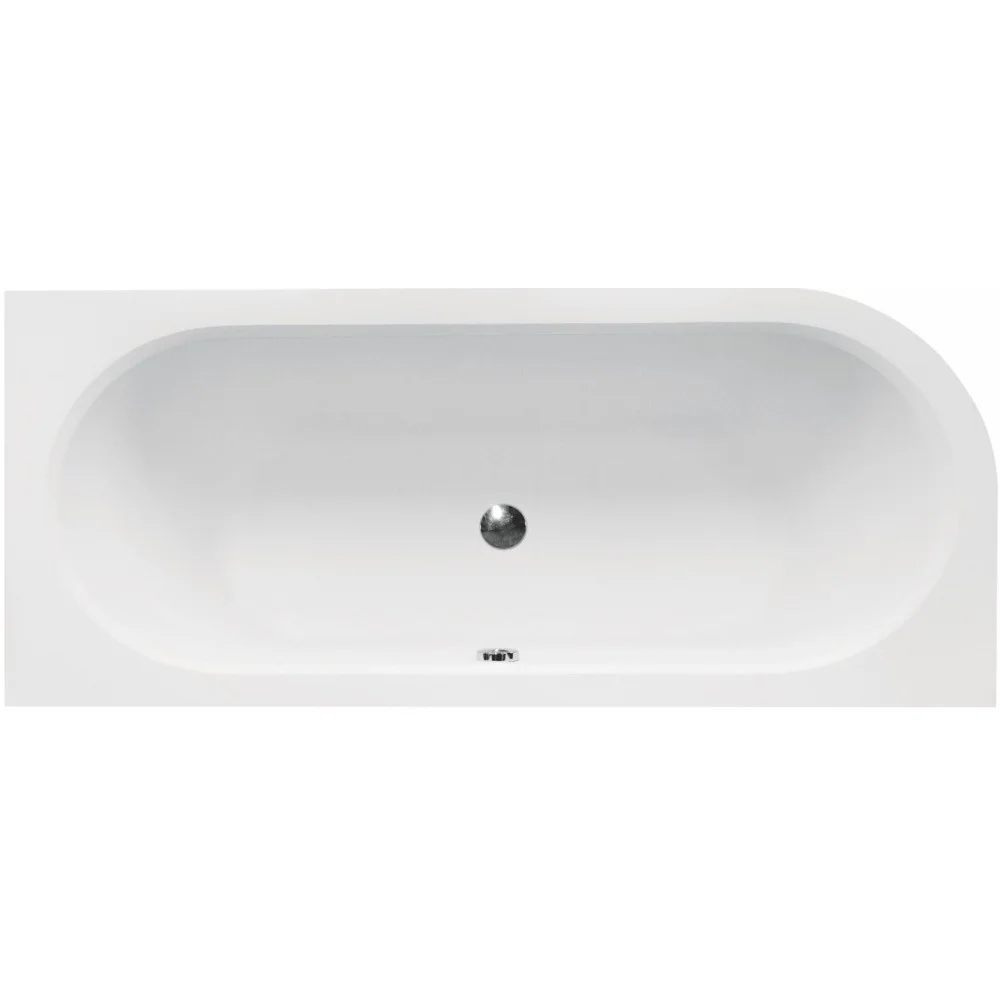 Cada baie semirotunda asimetrica Besco Avita Slim acril 160x75 cm, varianta dreapta