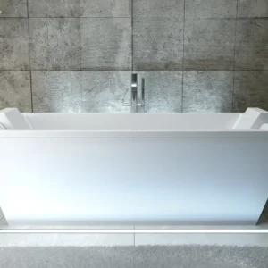Cada freestanding dreptunghiulara Besco Vera acril 180x80 cm, alb
