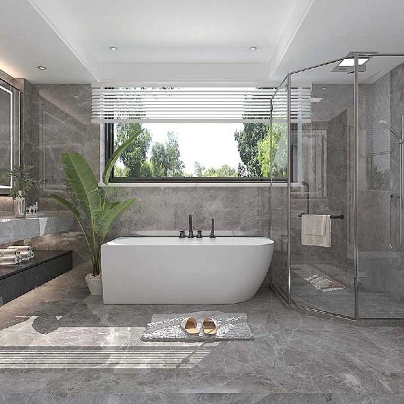 Cada freestanding Florida Balu Slim acril 165x80 cm, montaj langa perete, varianta stanga