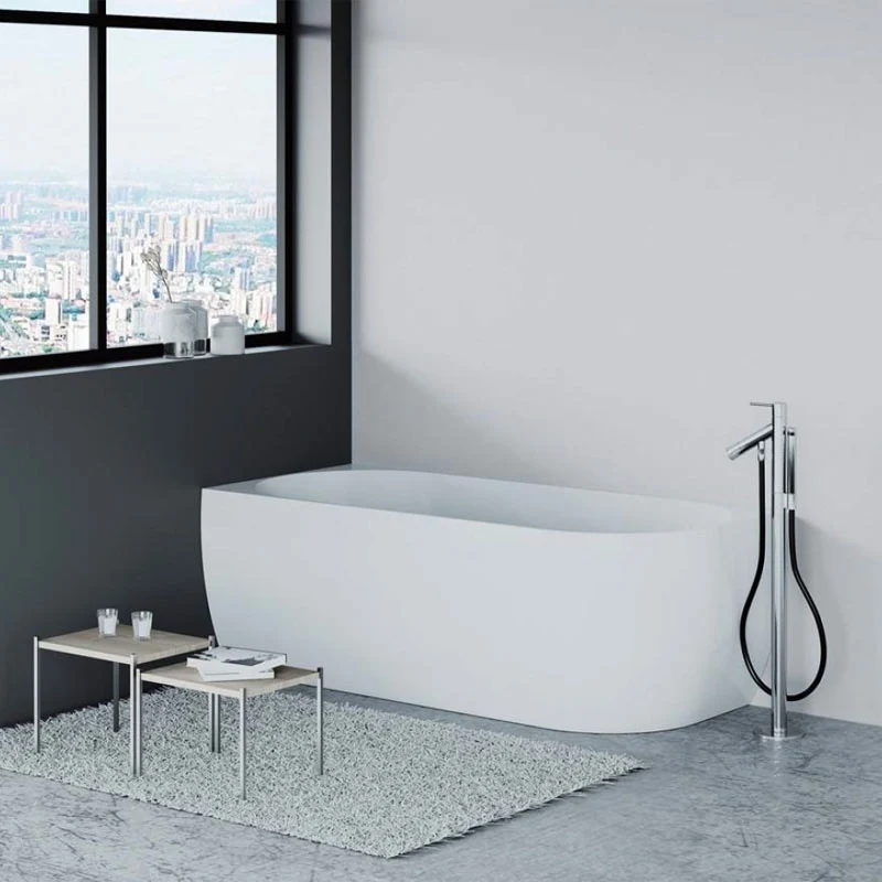 Cada freestanding Florida Balu Slim acril 165x80 cm, montaj langa perete, varianta stanga