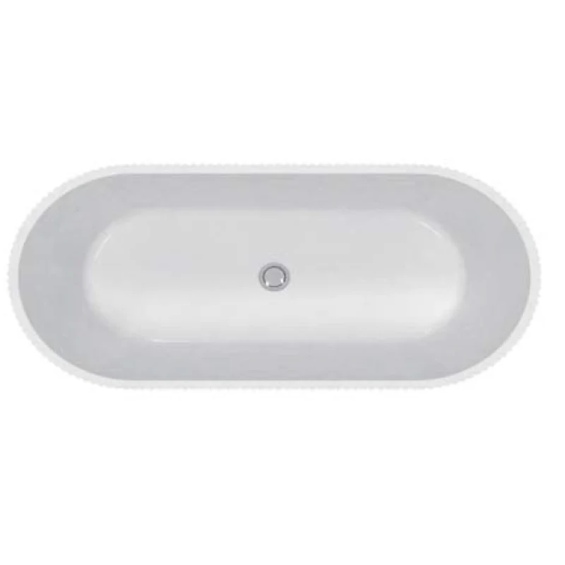 Cada freestanding Florida Salome Riffle cu panou riflat acril 170x80 cm, alb