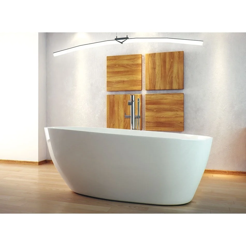 Cada freestanding ovala Besco Goya compozit 160x70 cm, alb