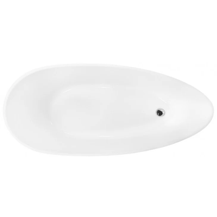 Cada freestanding ovala Besco Goya Glam compozit 160x70 cm, argintiu