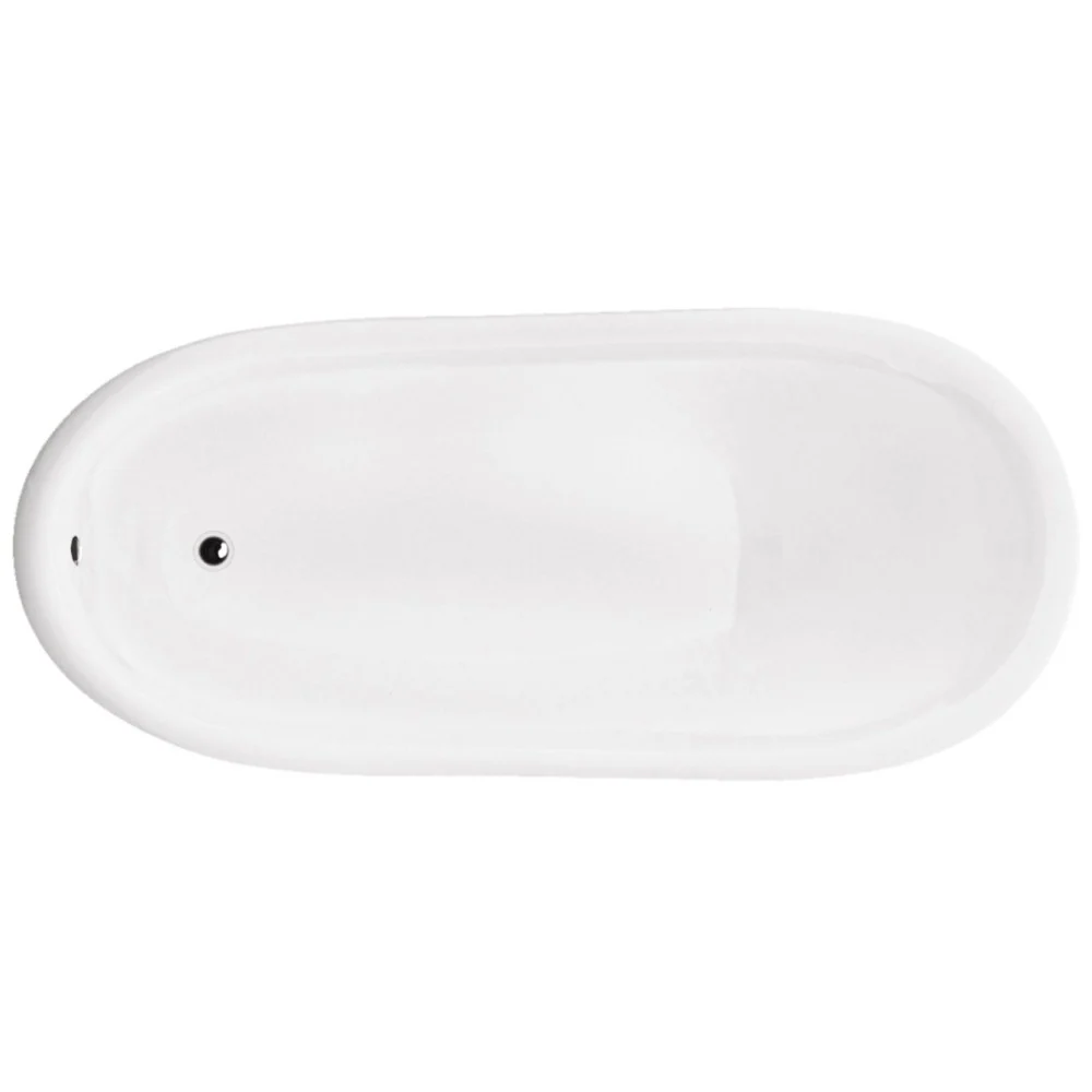 Cada freestanding ovala Besco Otylia 160x77 cm, picioare aurii