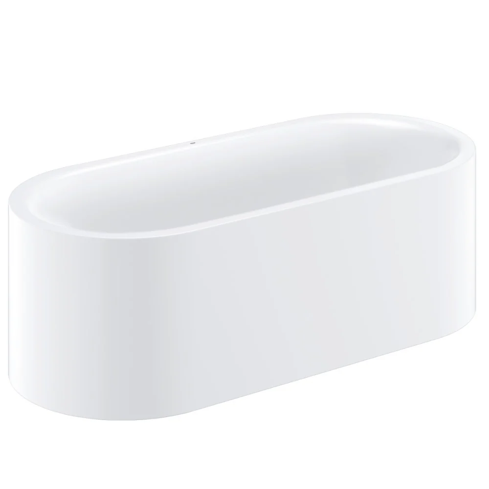 Cada freestanding ovala Grohe Essence otel emailat 180x80 cm, fara preaplin