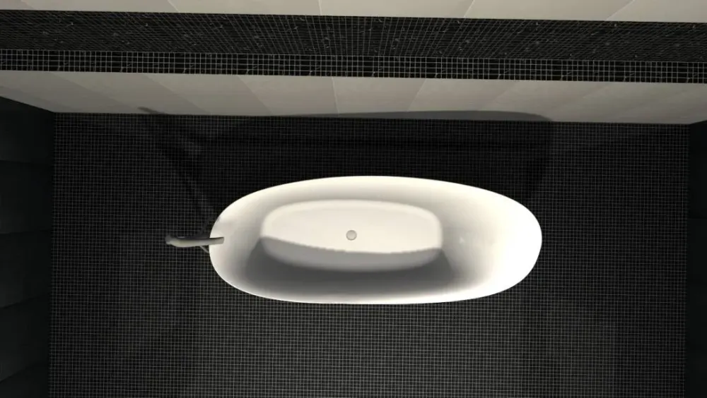 Cada freestanding ovala Spatio Adria I compozit 180x75 cm