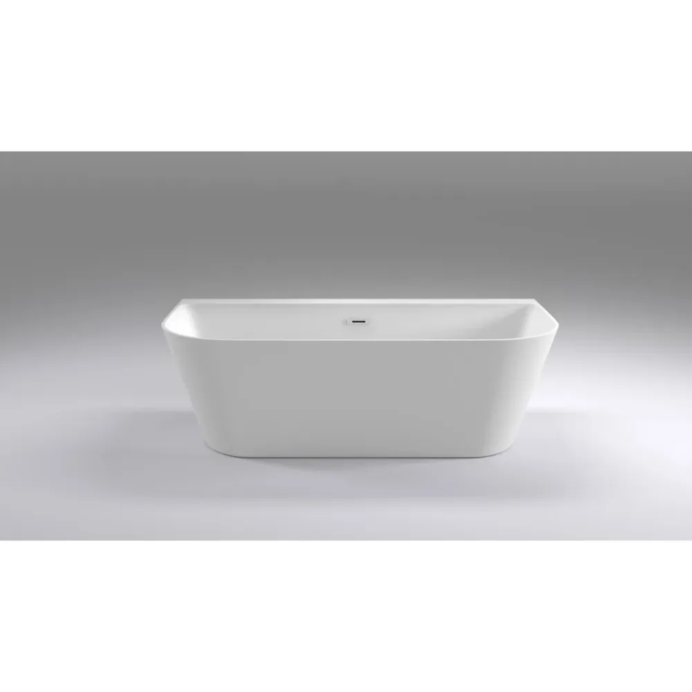 Cada freestanding semirotunda Belform Selene acril 150x75 cm, alb